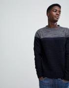 Soul Star Color Block Sweater - Brown