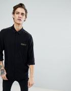 Asos Regular Fit Shirt With Studded Pocket - Black