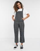 Monki Nessa Overalls In Check Print-black