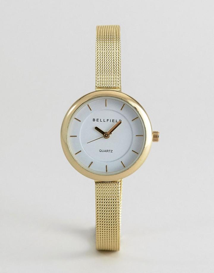 Bellfield Slim Strap Watch - Gold
