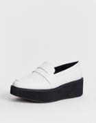 Asos Design Medic Chunky Flat Shoes In White - White