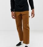 Crooked Tongues Tapered Carpenter Pants In Tobacco-multi