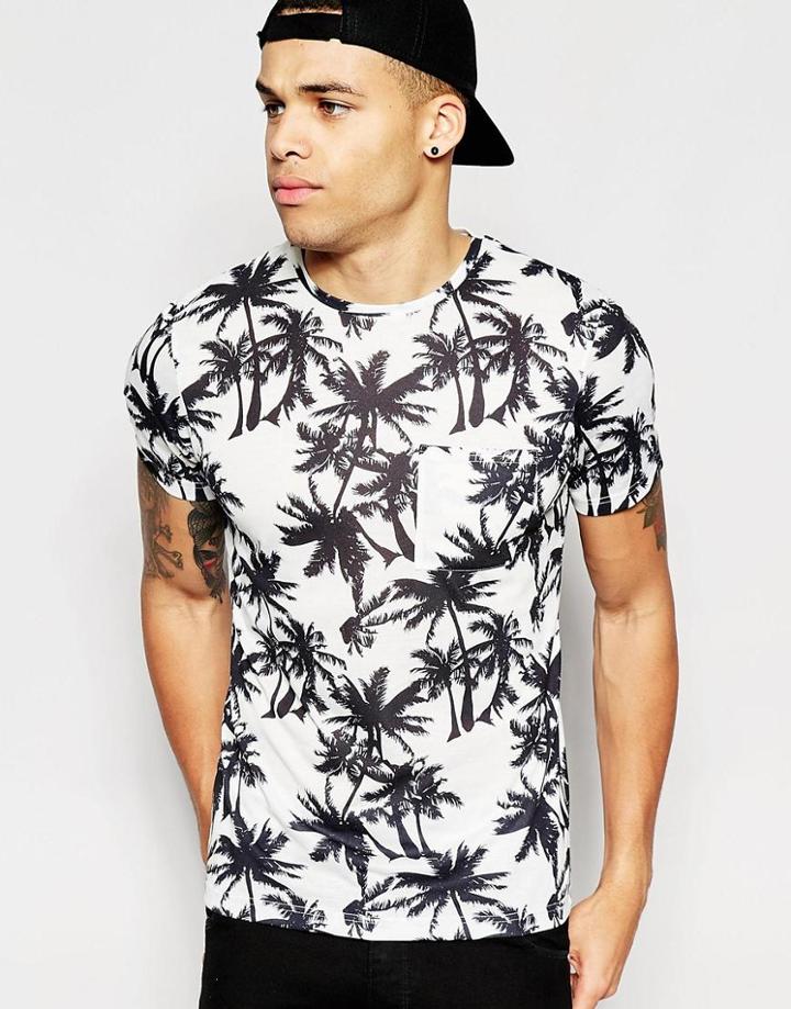 Another Influence Palm Print T-shirt - White