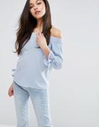 Warehouse Tie Strap Bardot Top - Multi