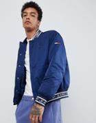 Tommy Jeans Classic College Bomber Logo Trim In Navy - Navy