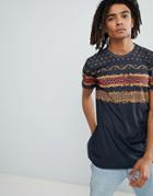 Criminal Damage T-shirt In Black With Chest Print - Black