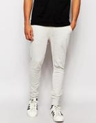 Adpt Joggers With Cuffed Hem - White Melange
