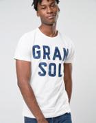 Esprit Slim Fit T-shirt With Reto Gran Sol Print - White