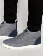 New Look Canvas Chukka Boots In Mid Blue - Blue