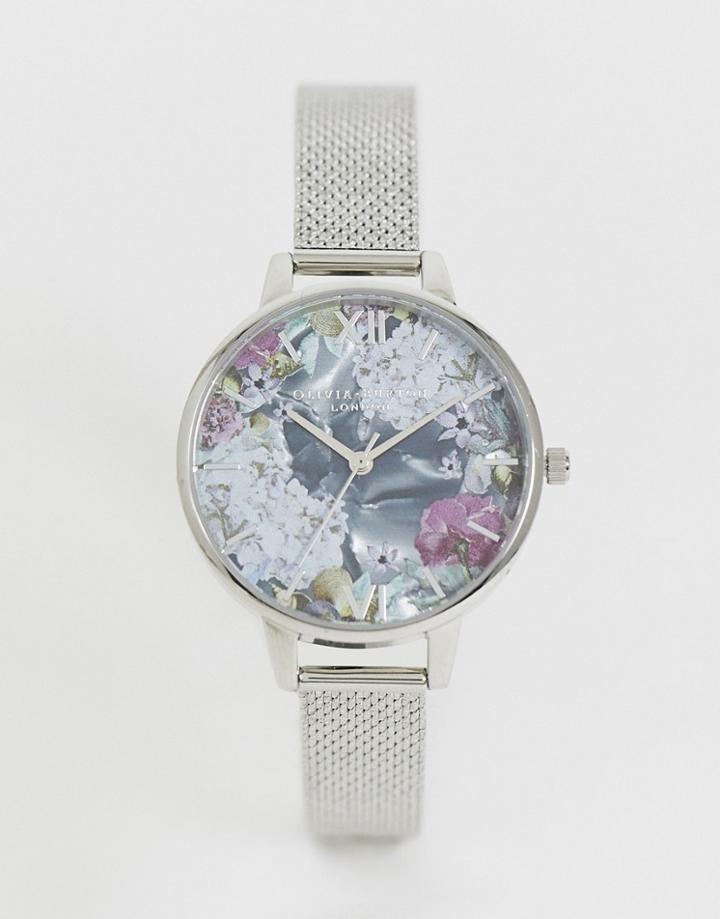 Olivia Burton Ob16us11 Under The Sea Mesh Watch With Faux Mother Of Pearl-silver