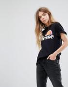 Ellesse Boyfriend T-shirt With Chest Logo - Black