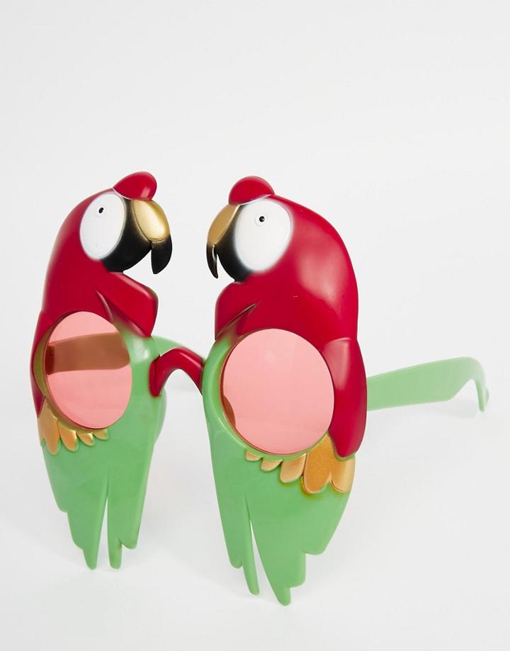Paperchase Let's Squawk Parrot Glasses - Multi