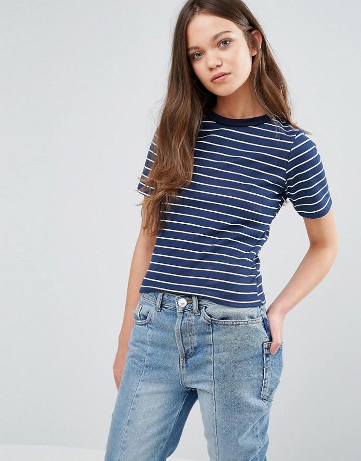 Daisy Street Stripe T-shirt - Gray