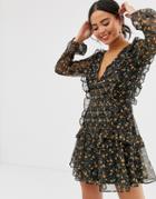 Stevie May One Last Time Floral Mini Dress-black