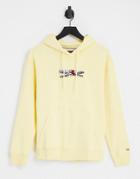 Tommy Jeans Relaxed Logo Hoodie In Yellow