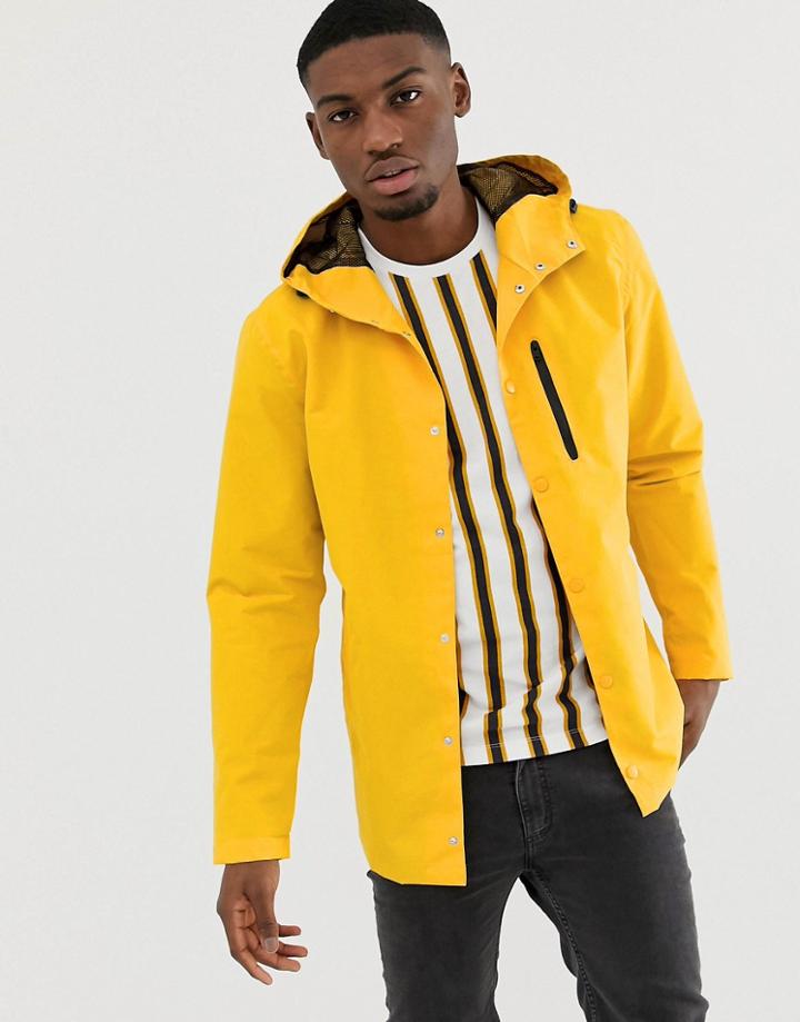 Jack & Jones Core Hooded Rain Jacket-yellow