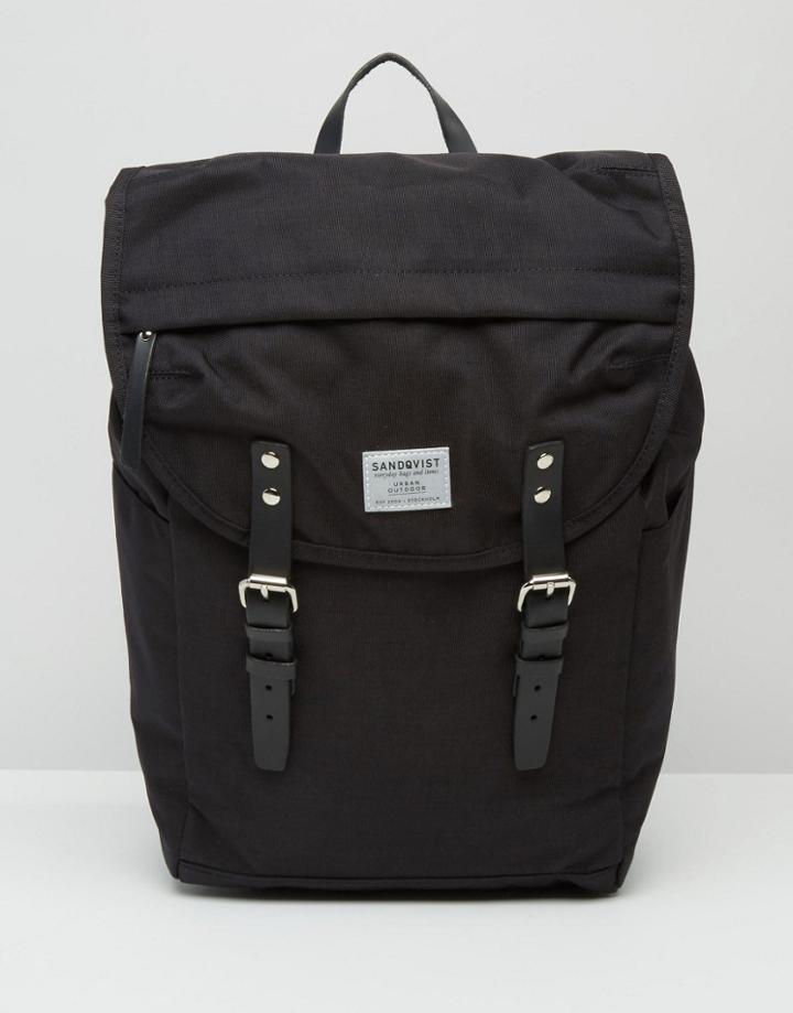 Sandqvist Hans Cordura Backpack In Black - Black