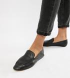 Mango Soft Leather Loafer - Black