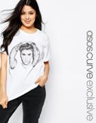 Asos Curve Justin Bieber Boyfriend T-shirt - Print