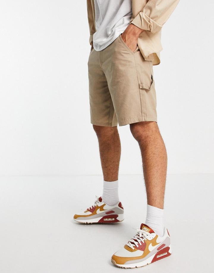 Only & Sons Utility Short In Beige Exclusive At Asos-neutral