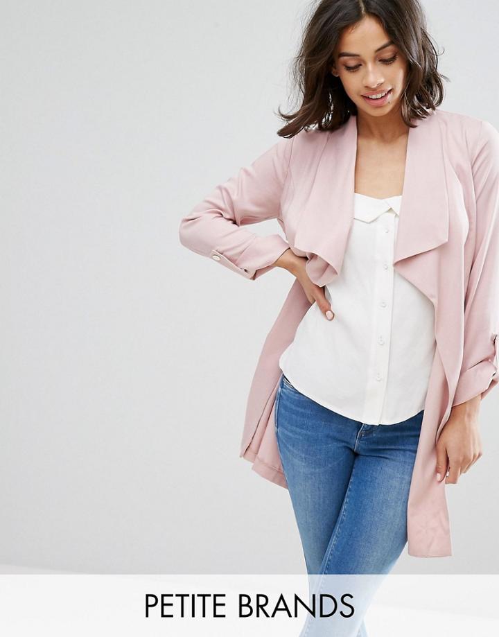 Miss Selfridge Petite Duster Coat - Pink