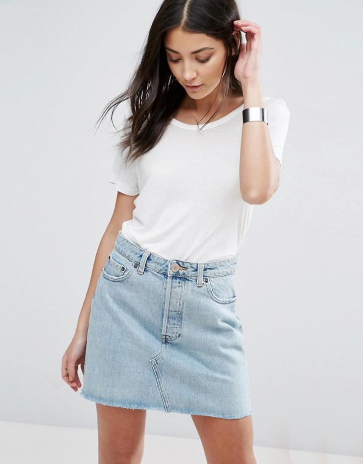 Brave Soul Scoop T-shirt - Cream