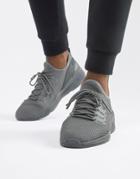 Asos Design Sneakers In Gray Mesh
