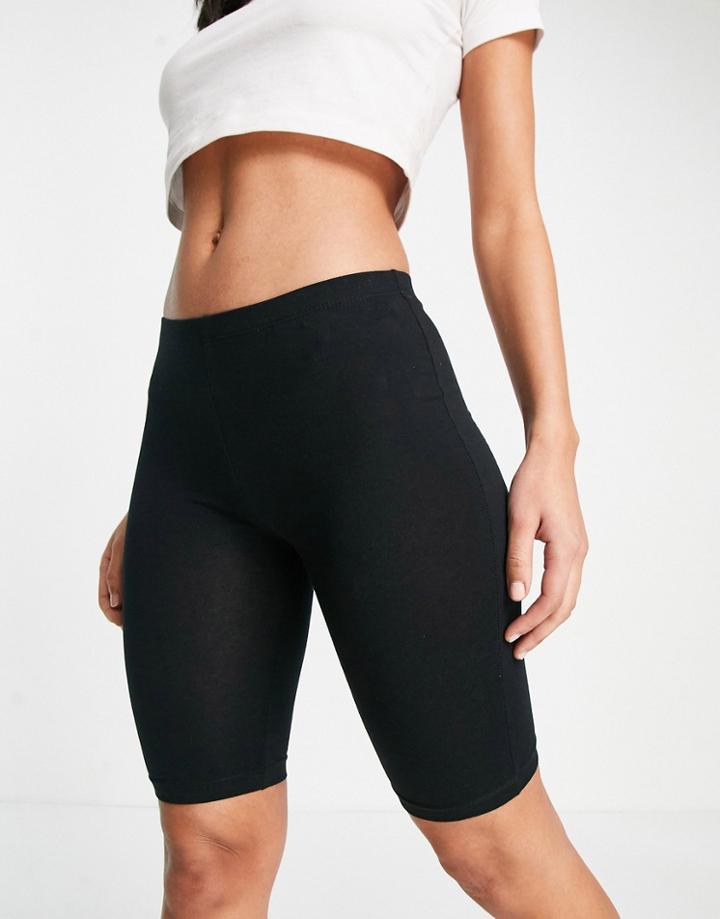 Jdy Low Rise Legging Shorts In Black