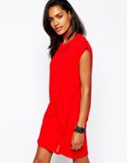 Diesel Macrame T-shirt Dress - Red