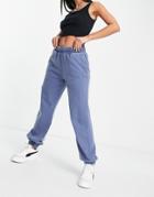 Na-kd X Lisa Marie Schiffner Set Acid Wash Sweatpants In Light Blue-blues