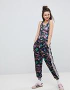 Adidas Originals Floral Print Reversible Track Pants - Black