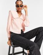 Y.a.s Collar Detail Blouse In Pale Pink