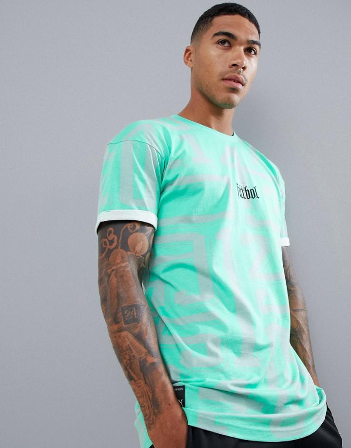 Puma Soccer Premium Casuals Graphic T-shirt In Mint - Green