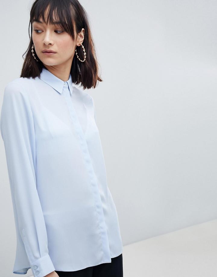 Asos Design Soft Shirt - Blue