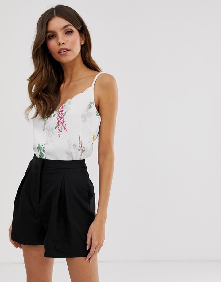Asos Design Curve Plisse Culotte Pants-orange