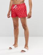 Ringspun Star Short Shorts Co-ord - Red