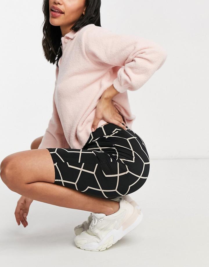 Noisy May Legging Shorts In Black Multi