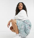 Simply Be Tiered Midi Skirt In Print-white