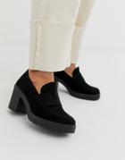 Asos Design Shores Chunky Mid-heels In Black - Black