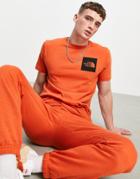 The North Face Fine T-shirt In Rust-orange