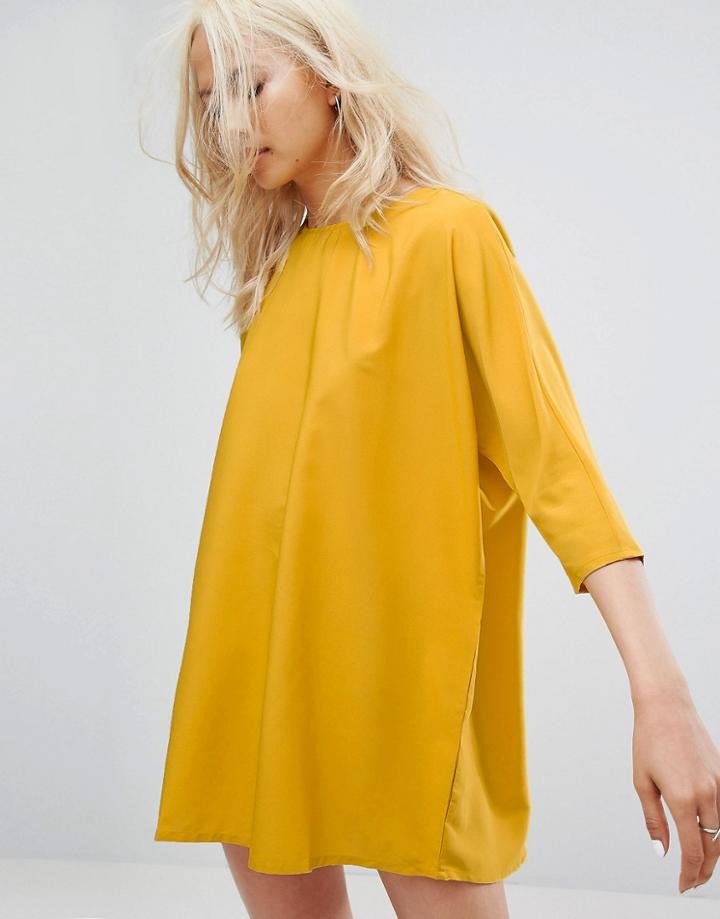 Noisy May Shift Dress - Yellow