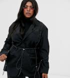 Collusion Plus Blazer With Toggle Detail