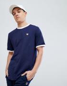 Fila Vintage T-shirt With Small Box Logo In Navy - Navy