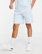 Puma Classics Seamed Logo Shorts In Pastel Blue-blues