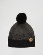 The North Face Antlers Bobble Beanie In Black - Black