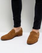 Dune Penny Loafers In Tan Suede - Tan