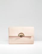 Asos Curved Lock Clutch Bag - Pink