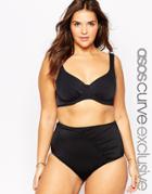 Asos Curve Mix & Match Bikini Top With Underwire - Black
