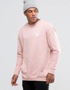 Good For Nothing Sweatshirt With Drop Shoulder - Pink