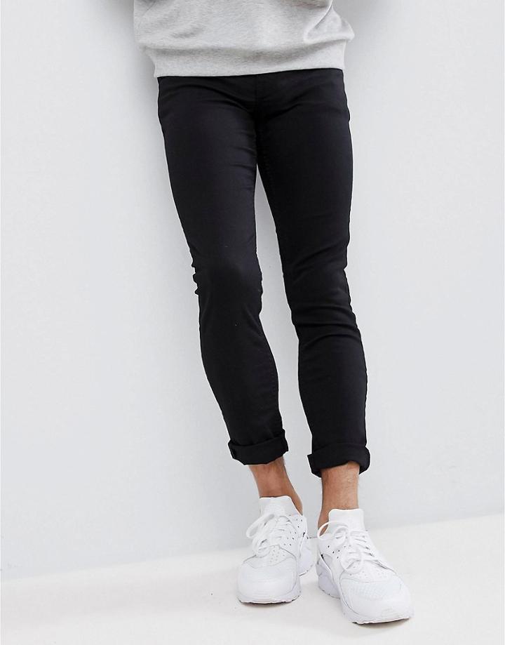 New Look Skinny Jeans In Black Wash - Black